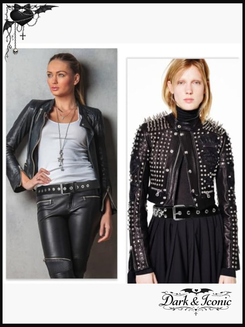 3 Pcs Y2K Star & Studded Belt Set - Double Grommet Punk - Picture 5 of 7